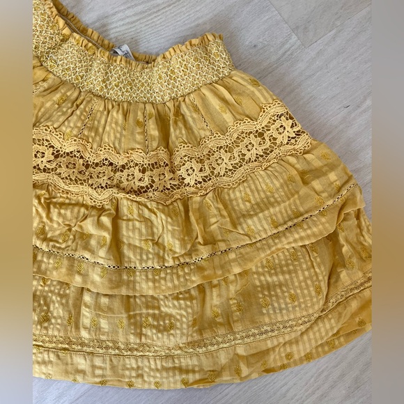 Love shack fancy yellow mini skirt - Picture 3 of 3
